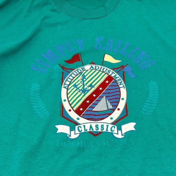 Screen Stars Best Simply Sailing Attitude Adjustment Classic XL Tee shirt - Picture 2 of 8